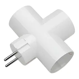 Розгалужувач на 3 гнізда із заземленням Electrum Білий (C-SSS-0696)
