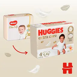 Уцінка. Підгузки Huggies Extra Care Box 4 (8-16 кг), 76 шт. - мініатюра 2