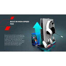 Підставка CANYON cooling stand CS-51 RGB для PS5 Slim/DE Charge Black - мініатюра 9