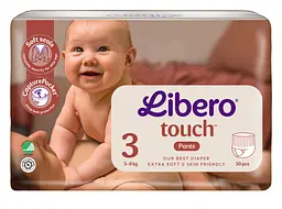 Підгузники-трусики Libero Touch Pants 5-8 кг розмір 3 30 шт. - мініатюра 2