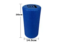 Масажний ролик EasyFit Foam Roller 30 см Синій (EF-2024-BL) - мініатюра 2