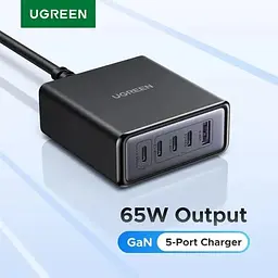 Зарядний пристрій 1 Ugreen X767 65W 5 Port GaN Desktop Fast Charger PPS QC4.0 PD3.0 для телефону 16 15 14 Pro Xiaomi - мініатюра 2