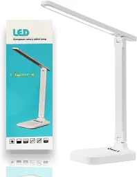 Настільна LED лампа для школяра Clover (Складана), Акумуляторна, USB порт, Сенсорна