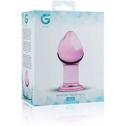 Анальна пробка Gildo Pink Glass Buttplug скло No. 27 рожева - мініатюра 4