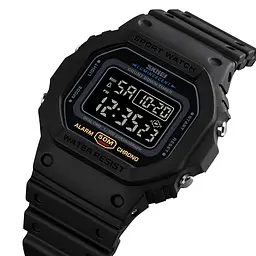 Наручний годинник чоловічий 1628 All Black Skmei acs0030671 - мініатюра 2