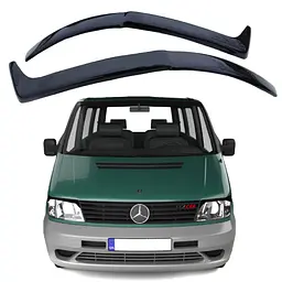 Вії фар для Mercedes-Benz Vito 638 1996-2003 на скотчі Чорні Voron glass