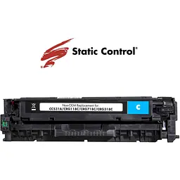 Картридж Static Control для HP CC531A (304A), Canon 718 cyan (002-01-RC531A) - мініатюра 2