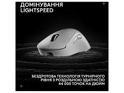 Миша Logitech Pro X Superlight 2 Dex White (910-007363, 910-007365) - мініатюра 5