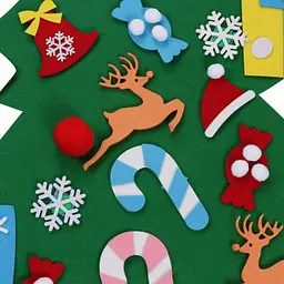 Дитяча ялинка з іграшками із фетру на стіну 95*70см ялинка Chrismas Free - мініатюра 8