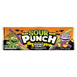 Кислі жувальні цукерки Sour Punch Halloween Spooky Straws 90 г