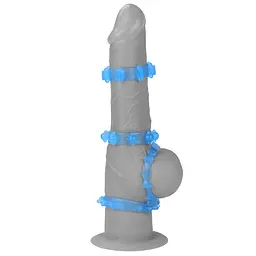 Набір ерекційних кілець Lovetoy Lumino Play Penis Ring 4 шт. блакитний - мініатюра 17