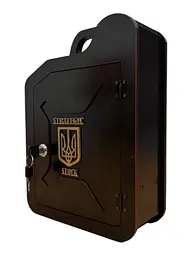 Міні Бар Каністра для Пляшок з Відсіком для Чарок та пляшки 33x24x9.5 см. 0.5 л.Темна - мініатюра 8