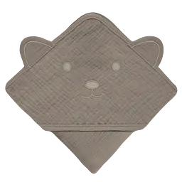 Рушник з капюшоном Lionelo Muslin Hooded Towel Beige Cappuccino 80х80 см - мініатюра 2