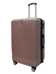 Валіза велика L ABS-пластик Worldline Airtex 652 78×52×34см 128л Рожеве золото - мініатюра 2