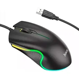 Миша Hoco GM19 Enjoy GaXiaoming luXiaominous wired mouse Black - мініатюра 3