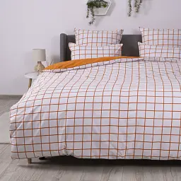 Комплект постільної білизни ТЕП Terracotta Check 70x70 євро білий - мініатюра 6