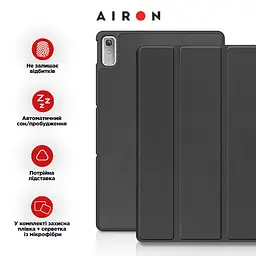 Чехол AIRON Premium для Lenovo Tab P11 2nd Gen (TB-350XU) 11,5" с защитной пленкой и салфеткой black - мініатюра 5