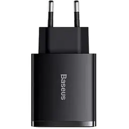 Зарядний пристрій Baseus Compact Quick Charger QC3.0+PD3.0 30W 2USB+Type-C 3A Чорний