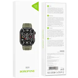 Смарт-годинник Borofone BD9 Smart sports watch (call version) Green - мініатюра 4