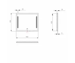 Дзеркало Sanwerk з підсвіткою ЛАВА "Стелла" 80*65 (ZL0000140) - мініатюра 7