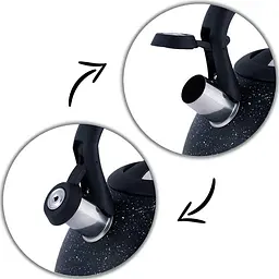 Чайник Whistling Kettle Marble 2.7л зі свистком Kamille Ø19.5х24 см kuh0011107 - мініатюра 4