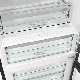 Холодильник Gorenje 185х60х60см 2 двері 204(96) л А++ NoFrost+ LED дисплей чорний (NRK6192ABK4) - мініатюра 9
