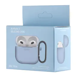 Чохол Silicone Case 1,2mm for AirPods 3 Sky Blue - мініатюра 2
