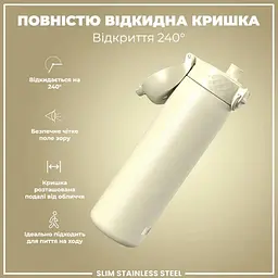 Пляшка для води металева ION8 600 мл Stainless Steel Creamy White (I8SS600CWHI) - мініатюра 4