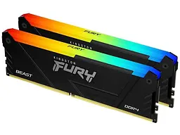 Модуль пам'яті Kingston FURY 64 GB (2x32GB) DDR4 3600 MHz Beast RGB (KF436C18BB2AK2/64) - мініатюра 2