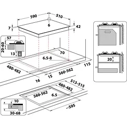 Газова варильна поверхня Whirlpool AKT 625 NB [113322] - мініатюра 7