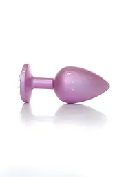 Анальна пробка B-Series HeavyFun Jewellery Pearl Pink Plug M 8 см (прозорий) - мініатюра 4