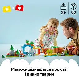 Конструктор LEGO DUPLO Town Сімейства диких тварин 3 в 1, 92 деталі (10446) - мініатюра 10