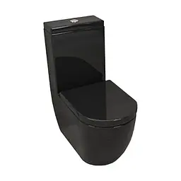 Унітаз-компакт Newark Modern Rimless 3822B NEW чорний, Чорний - мініатюра 2