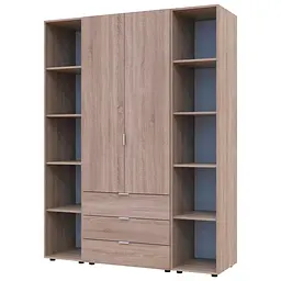 Комплект Doros Гелар з 2 Етажерками Дуб Сонома 2 ДСП 153.9х49.5х203.4 (42005045)
