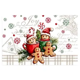Набір серветок сервірувальних Ardesto Christmas Cookies сірий 30 х 45 см 2 шт. (ART15GB)