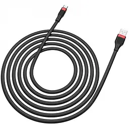 USB Cable Hoco U72 Forest Silicone MicroUSB Black 1.2m - мініатюра 2