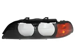 Скло фари ліве (помаранчевий поворотник) BMW 5 E39 11.95-09.00 TYC (20-0380-LA-2)