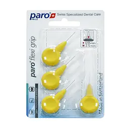 Міжзубні щітки Paro flexi grip Ø 2.5 мм, жовті, 4 шт