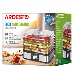 Сушарка для продуктів Ardesto 550 Вт чорний (FDB-52832B) - мініатюра 8