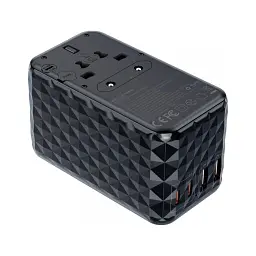 Зарядний пристрій Choetech 4xUSB 100W PD (2хUSB-C+2хUSB-A) сharger diamond model black (PD6028-BK) - мініатюра 1