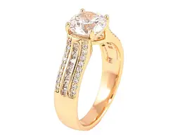 Каблучка XUPING Позолота 18K "Інкрустація цирконієм" (257253) р.17.5