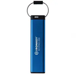 Флеш-накопичувач USB3.2 32GB Kingston IronKey Keypad 200 Type-A Blue (IKKP200/32GB)