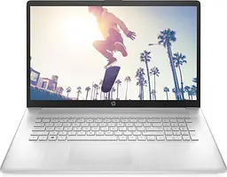 Ноутбук HP 17-cp0015ua 17.3FHD IPS AG/AMD R3 5300U/8/1000+256F/int/DOS/Silver (423L9EA)