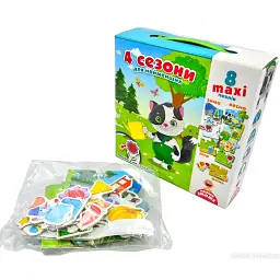 Пазл з липучками Vladi Toys 4 сезони для найменших 8 елементів VT2907-04   - мініатюра 3