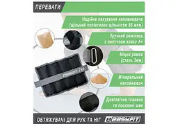 Обтяжувачі EasyFit 2 х 2 кг для ніг та рук (EF-WHT-2) - мініатюра 4
