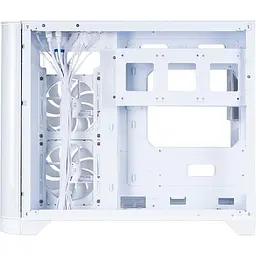 Корпус 1stPlayer UV6, White, без БЖ, Mini Tower, Micro ATX / Mini ITX, 2xUSB 3.0, макс. CPU - 157 мм / VGA - 400 мм, 3x120 мм ARGB, бічна та передня панель із загартованого скла (UV6-WH-2FC7R-W-1FC7-W) - мініатюра 4
