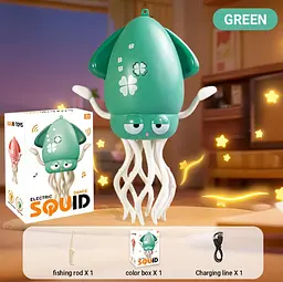 Танцюючий восьминіг Squid Electric Dance музична іграшка для дітей Зелений - мініатюра 6