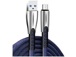 Кабель ColorWay USB-microUSB 2.4А 1м Blue (CW-CBUM011-BL)