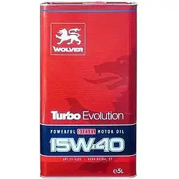 Автомобільна моторна олива WOLVER Turbo Evolution 15W-40 5л - мініатюра 2