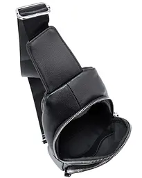 Шкіряний чорний слінг через плече Tiding Bag A25F-5058A - мініатюра 5